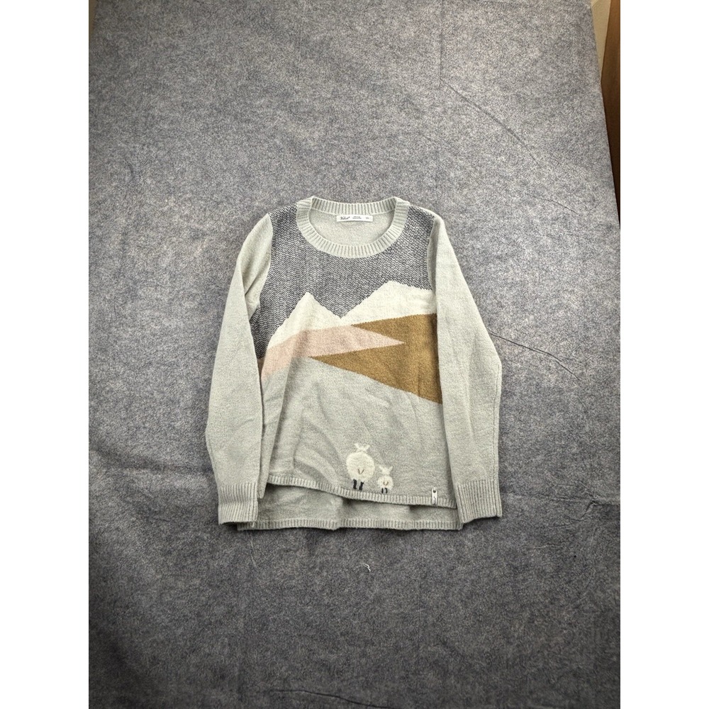 Woolrich Women's Sweater Size M Crew Neck Wool Blend Knit‎ Graphic Lamb Motif